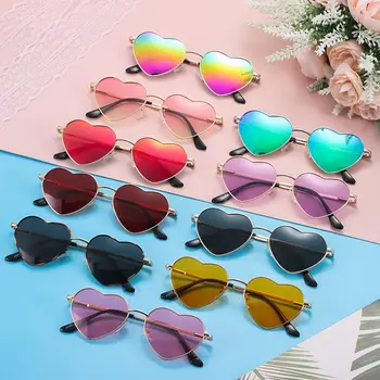 Женские солнцезащитные очки в форме сердца, ретро-металлическая оправа, солнцезащитные очки в форме сердца, очки прекрасных оттенков, Винтажные очки 90-х, уличные очки, выпученные глаза