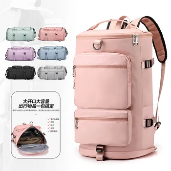 Женский дорожный рюкзак большой емкости для сухого и влажного отделения, сумка для багажа, водонепроницаемый USB-порт для зарядки, рюкзак для ноутбука, школьные сумки, мешок