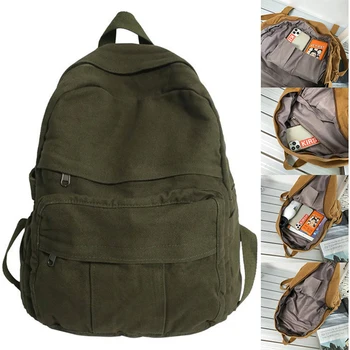 Женский холщовый рюкзак, мягкая школьная сумка, модный рюкзак для студенток, дорожный Женский рюкзак, сумка для школьных книг для женщин