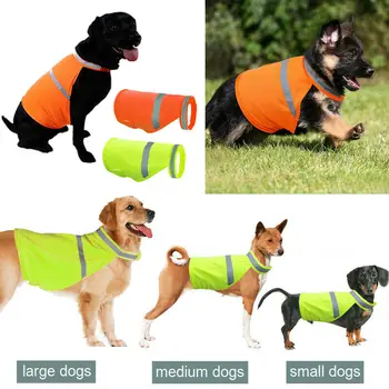 Жилет безопасности для маленьких и крупных собак, светоотражающие куртки для домашних животных с высокой видимостью, одежда