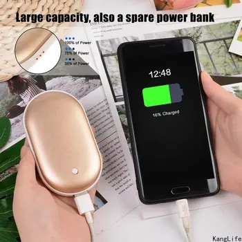 Зимняя портативная мини-грелка для рук, грелка для грелки, карманный мультяшный электронагреватель, грелка для мобильного питания, перезаряжаемый через USB