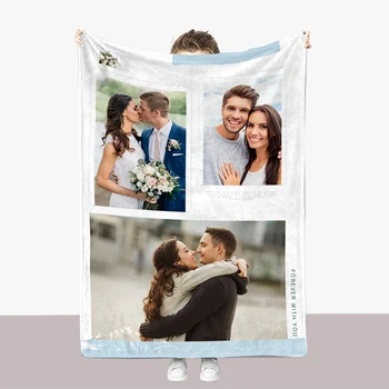 Индивидуальное одеяло с фотоколлажем, сувенир с любовными воспоминаниями, Персонализированное одеяло с изображением для семейной пары, подарков другу, любовнику