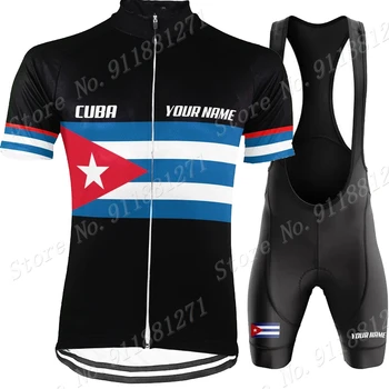 Индивидуальный дизайн Cuba Cycling Jersey 2023 Комплект Летней мужской одежды Рубашки для шоссейных велосипедов Костюм Велосипедный нагрудник Шорты MTB Wear Ropa