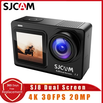 Камера движения Sjcam Sj8 С Двойным Экраном 4k 30fps Wifi Ночного Видения 2,33-Дюймовый Ips Сенсорный Экран 20mp 30m Водонепроницаемая Камера Движения