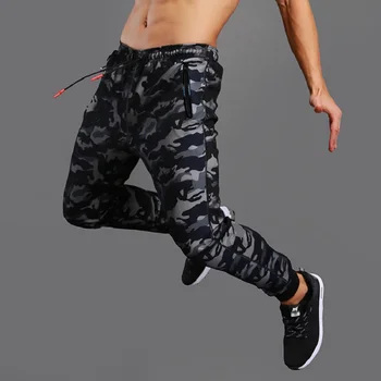 Камуфляжные штаны для бега трусцой Мужские спортивные спортивные штаны Быстросохнущие штаны для бега, фитнеса, спортзала, мужские тренировочные брюки, спортивная одежда