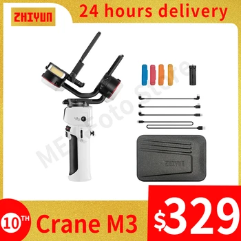 Карданный подвес ZHIYUN Crane M3 для беззеркальных камер, экшн-камера для смартфона, ручной стабилизатор для камеры для iPhone 14 Pro Max