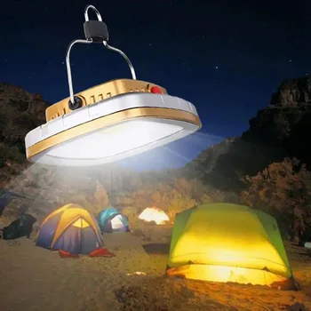 Кемпинговые фонари COB солнечная лампа для палатки, портативная USB аккумуляторная батарея, подвесной крючок для сада, рыбалки, пеших прогулок