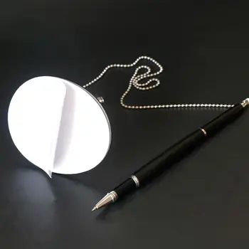Классическая Металлическая шариковая ручка С надежной цепочкой, прикрепленной к подставке, Столу, Офисному прилавку, Ручкам для подписи, Канцелярским принадлежностям в подарок 1XCE