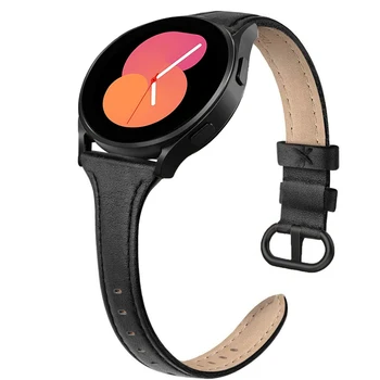 Кожаный тонкий ремешок для Galaxy watch 5 pro 5 45 мм Модный ремешок 20 мм ремешки для Samsung Galaxy Watch 5 Band 44 мм 40 мм