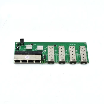 Коммутатор Gigabit Ethernet 4F4E, Волоконно-оптический коммутатор, 4 * SFP порт, печатная плата 4RJ45 10/100/1000 м