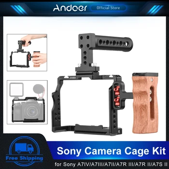 Комплект Верхней ручки для Видеокамеры Andoer из алюминиевого сплава с Холодным Башмаком для камеры Sony A7IV/A7III/A7IIII/A7R III/A7R II/A7S II