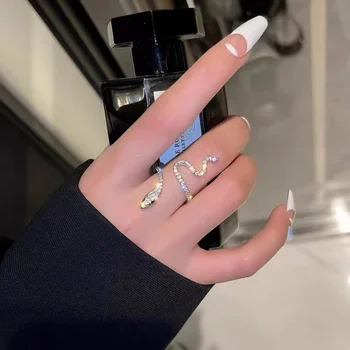 Корейская версия трендового креативного кольца в виде маленькой змеи, женская мода, индивидуальность, Ниша, чувство дизайна, Декоративное кольцо на указательный палец