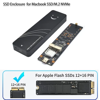 Корпус твердотельного накопителя M.2 для Apple Macbook Air Pro Retina 2013 2014 2015 2016 2017 USB 3.2 для MAC M.2 Box M2 NVMe SSD Case Адаптер