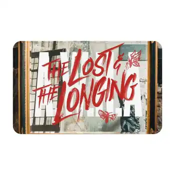 Красный текст-The Lost & The Longing 3D Мягкий Нескользящий Коврик Для Ног Эстетический Ss Пейзаж Винтажная Странная Цитата Альфа Волк