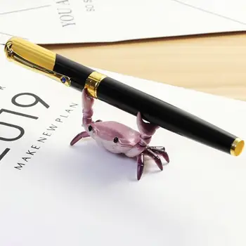 Креативный держатель для ручки с забавным животным, Пластиковая подставка для ручки с крабом для тяжелой атлетики, Офисный