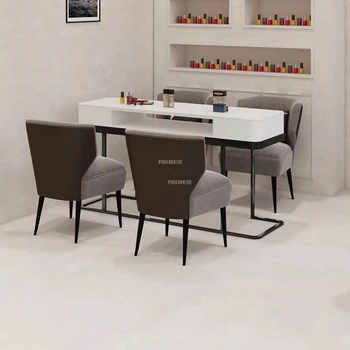 Легкая роскошь с пылесосом Маникюрные столы в салоне красоты Профессиональный маникюрный стол Современная салонная мебель Простой одиночный стол