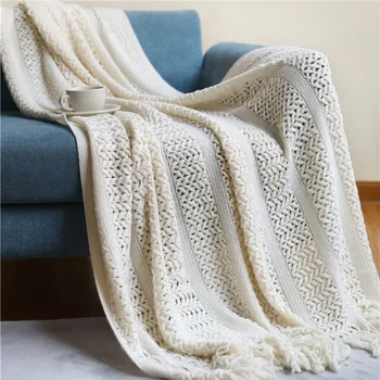 Летнее клетчатое одеяло в стиле Бохо, скандинавские вязаные постельные одеяла, домашний декор, чехол для дивана в гостиной, пляжное одеяло на открытом воздухе, Мягкое покрывало на кровать