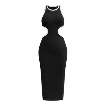 Летнее Сексуальное платье 2023, женское модное платье без рукавов, обтягивающие женские платья с открытой спиной, Vestidos