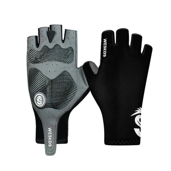 Летние перчатки для спорта на открытом воздухе Унисекс, велосипедные Солнцезащитные перчатки с полупальцами, Дышащие противоскользящие перчатки для горного велосипеда