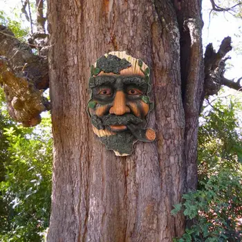 Лицо старика С орнаментом на дереве, Износостойкий Легкий Полезный Простой в использовании Большой фермерский дом, сеялка для стариков