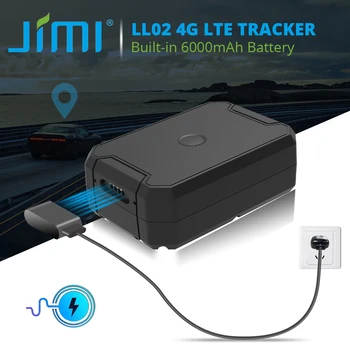Магнитный GPS-трекер Jimi LL02 4G LTE с аккумулятором 6000 мАч, водонепроницаемый IP65, отслеживание в режиме реального времени, Google Map Asset Locator для автомобилей