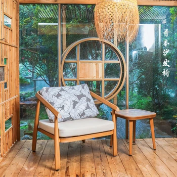 Маленький диван-ротанговое кресло для гостиной, домашний Тканевый ротанговый стул для отдыха