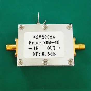 Малошумящий LNA 0,05-4G NF = 0,6 дБ Широкополосный усилитель HF FM VHF UHF радиолюбителей Напряжение питания: + 5 В