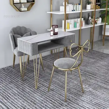 Маникюрные столы Nordic Slate, салонная мебель, Легкие роскошные одноместные и двухместные маникюрные столы и стулья, профессиональный маникюрный стол
