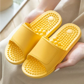 Массажные тапочки Домашние Летние Домашние пары Противоскользящие Сандалии для терапии ног Банные Домашние Тапочки Мужская обувь