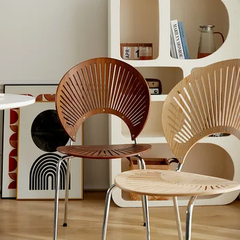 Металлические садовые обеденные стулья для гостиной, деревянные офисные кресла для чтения, отдыха, вечеринки, мебель для дома в скандинавском стиле Cadeiras