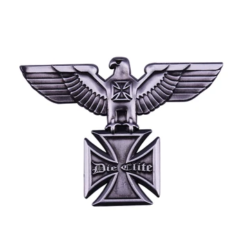 Металлический Значок с Железным Крестом в виде Орла, Военный Значок