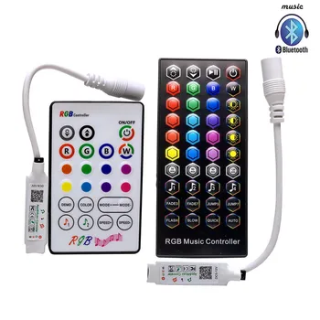 Мини RGB Bluetooth Контроллер DC 5V 12V Music BT Smart APP Controler Light Strip Пульт Дистанционного Управления Для Светодиодной Ленты 2835 3528 5050 GRB
