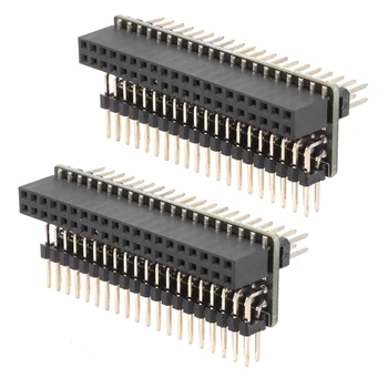 Мини-разъемы для Raspberry Pi с 40-контактной платой расширения GPIO 1-2, 2 х 20-контактной полосой, двойной штекерный разъем, двухрядный прямой