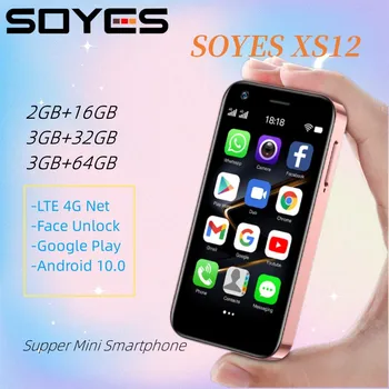Мини Смартфон LTE 4G SOYES XS12 Ультратонкий Симпатичный Android 10 Студенческих Мобильных Телефонов Googel Play TikTok WIFI Janpan Корея Русский