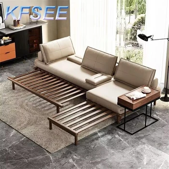 минималистичный диван-кровать Kfsee с хорошим спальным местом длиной 286 см