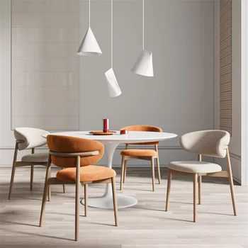 Мобильные дизайнерские обеденные стулья, современный скандинавский эргономичный роскошный обеденный стул, кухня для отдыха, Деревянная мебель для дома Silla Comedor