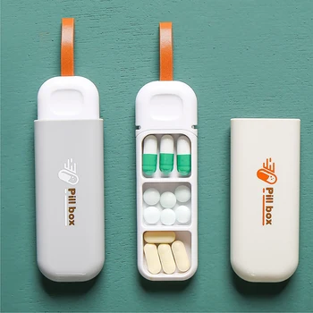 Модная портативная коробочка для таблеток в скандинавском стиле, дозатор для таблеток, коробки для лекарств, 3 Сетки, Органайзер для хранения набора для дозирования