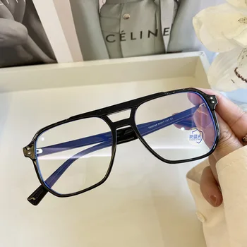 Модные очки, Женские Оптические очки с прозрачными линзами, роскошный бренд, дизайнер, Большая оправа, без рецепта, очки с синим светом