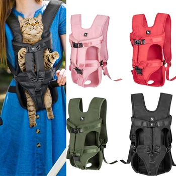 Модный рюкзак-переноска для собак, водонепроницаемая переноска для домашних животных, Регулируемая дорожная сумка для передней части груди, рюкзак на ремне для щенков, рюкзак для собак и кошек