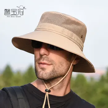 Мужская летняя шляпа для рыбалки на открытом воздухе, солнцезащитный козырек, мужская шляпа