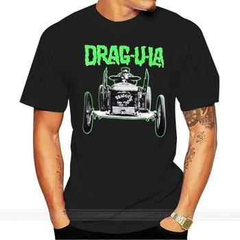 МУЖСКАЯ ЧЕРНАЯ футболка HERMAN MUNSTER DRAGULA HORROR GOTH VINTAGE HOT ROD S 5XL, футболка с винтажным рисунком