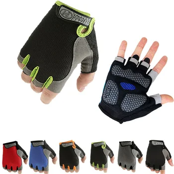 Мужские Женские перчатки для спортзала, тяжелой атлетики, фитнеса, Нескользящая защита ладоней, Дышащие Велосипедные перчатки без пальцев, Велосипедные Велосипедные перчатки