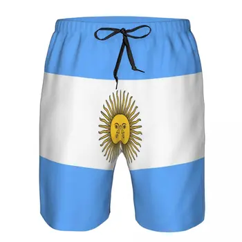 Мужские пляжные короткие шорты для плавания Флаг Аргентины Серфинг Майо Де Бейн Спортивные мужские пляжные шорты купальники
