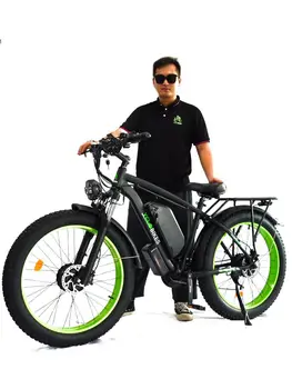На складе в США Быстрая Доставка 26-дюймовый Двухприводный Электрический Велосипед Snow Beach 2000W23Ah E Bike с Задним Сиденьем