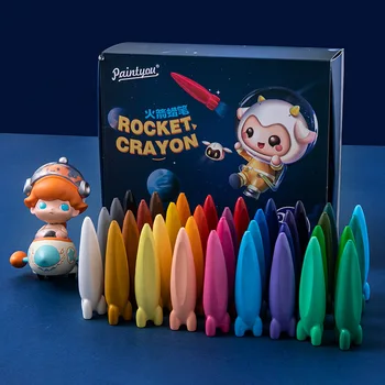 Набор карандашей для моделирования ракет 12/24/36 цветов, Детская живопись граффити, Стирание Не пачкает руки, Палочка для рисования маслом, художественные принадлежности