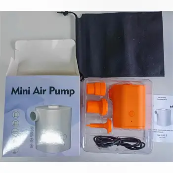 Наружный мини-воздушный насос, Электрический надувной насос для матраса, коврик для кемпинга, USB-зарядка, подушка для плавания, кольцо для надувной лодки
