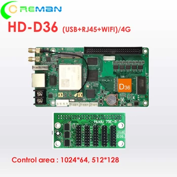 Низкая цена WIFI 4G USB network HD D35 D36 rgb led display module controller hub75A Hub75B Hub75E