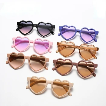 новая корейская версия 2023 года милые детские солнцезащитные очки милые солнцезащитные очки в форме сердца модные детские очки для вечеринок