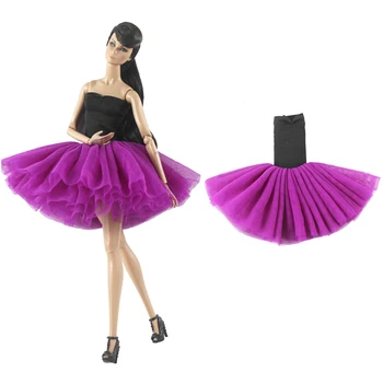 Новейшее кукольное платье NK Короткое фиолетовое балетное платье Одежда ручной работы Модный наряд для Барби Аксессуары Кукла Лучшие игрушки для девочек