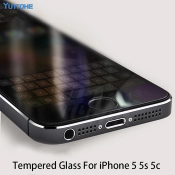 Новое ультратонкое закаленное стекло премиум-класса 0.3 мм 2.5D для iPhone 5 5s 5c, защитная пленка 100 шт./лот